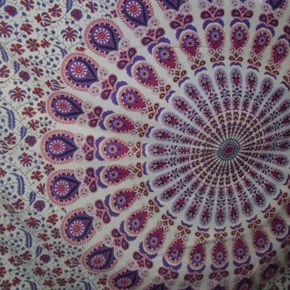 Brand New Peacock Paisley Print Twin Size Tapestry - Picture 3 of 6